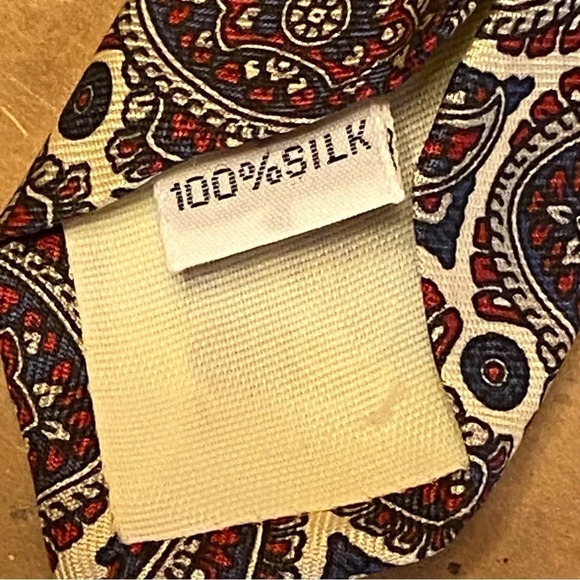 Gant Men's Necktie 100% Silk 56" Multicolor Jacquard Foulard Pattern - Picture 3 of 7